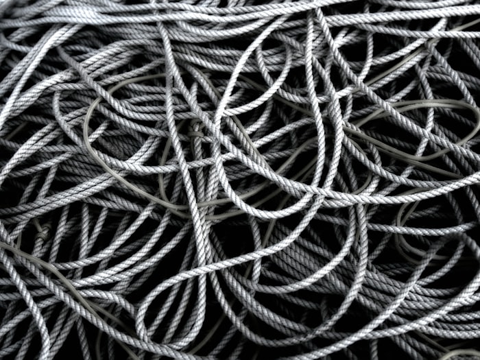 Bright stainless steel wire rope coiled in bulk