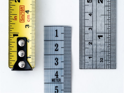 Tape measure and steel rules